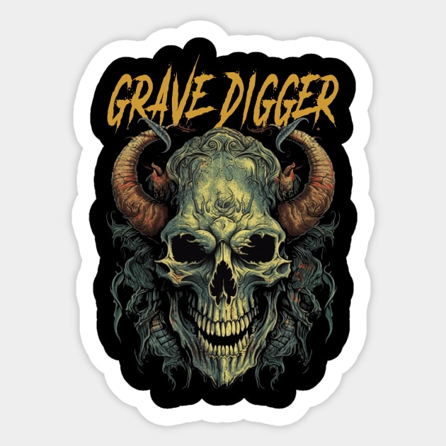 GRAVE DIGGER VTG Sticker by a.rialrizal